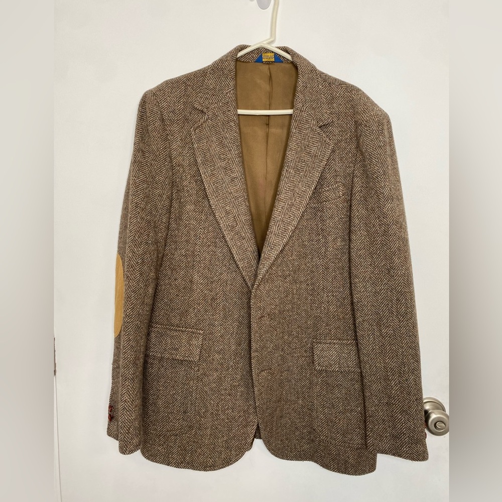 Pendleton Brown Herringbone Blazer - image 1